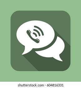 Speech bubbles Icon, flat design style