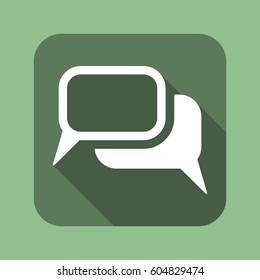 Speech bubbles Icon, flat design style