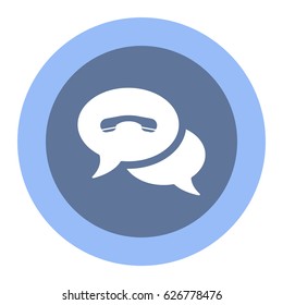 Speech bubbles Icon, flat design style