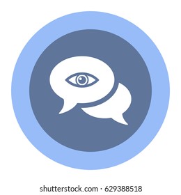 Speech bubbles Icon, flat design style