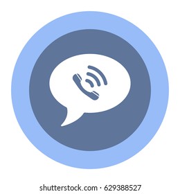 Speech bubbles Icon, flat design style