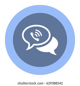 Speech bubbles Icon, flat design style