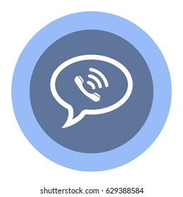 Speech bubbles Icon, flat design style