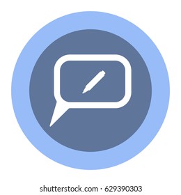 Speech bubbles Icon, flat design style