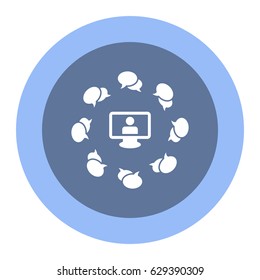 Speech bubbles Icon, flat design style