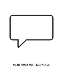 Speech bubbles icon flat icon. Single high quality outline symbol of info for web design or mobile app. Thin line signs of chat for design logo, visit card, etc. Outline logo of message.