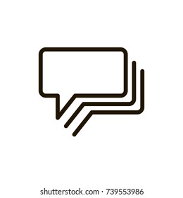 Speech bubbles icon flat icon. Single high quality outline symbol of info for web design or mobile app. Thin line signs of chat for design logo, visit card, etc. Outline logo of message 