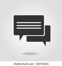 speech bubbles icon in flat style