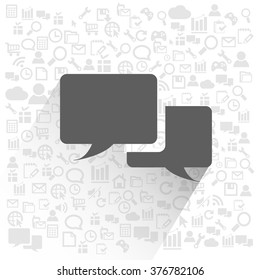 Speech bubbles icon ,flat vector concept design on business background