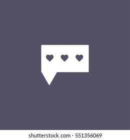 Speech bubbles icon with heart