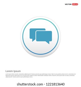 Speech bubbles icon Hexa White Background icon template - Free vector icon