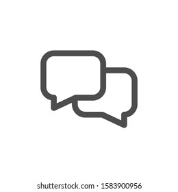 Speech bubbles icon illustration. Chat bubble, Message icons for modern web and mobile application UI designs.