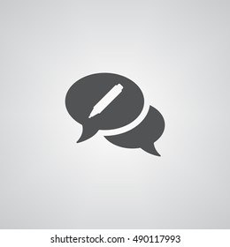 Speech bubbles icon illustration isolated vector sign symbol