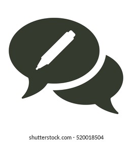 Speech bubbles icon illustration isolated vector sign symbol