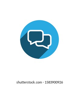 Speech bubbles icon illustration in trendy style. Chat bubble, Message icons for modern web and mobile application UI designs.	