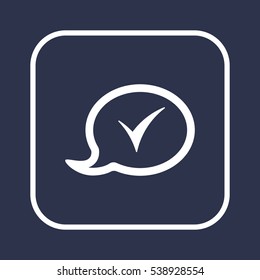 Speech bubbles   icon, isolated. Flat  design. 