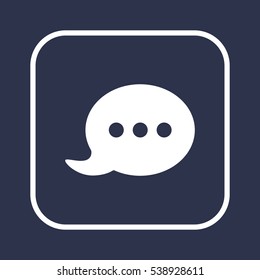 Speech bubbles   icon, isolated. Flat  design. 