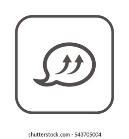 Speech bubbles   icon, isolated. Flat  design. 