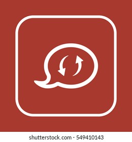 Speech bubbles   icon, isolated. Flat  design. 