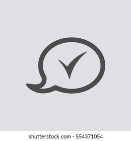 Speech bubbles   icon, isolated. Flat  design. 