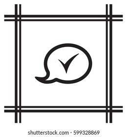 Speech bubbles   icon, isolated. Flat  design. 