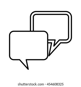 speech bubbles icon, isolated lineal vector illustration