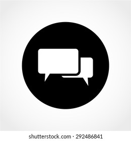Speech Bubbles Icon Isolated on White Background