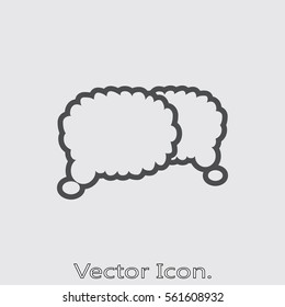 Speech Bubbles icon isolated sign symbol and flat style for app, web and digital design. Vector illustration.