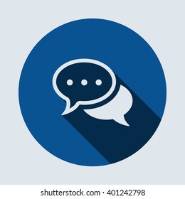 Speech bubbles Icon isolated vector flat design