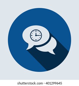 Speech bubbles Icon  isolated vector flat design