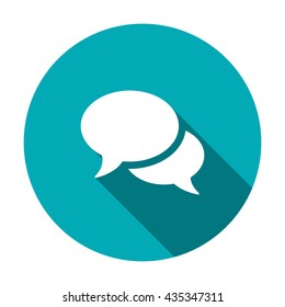 Speech bubbles Icon isolated vector flat design