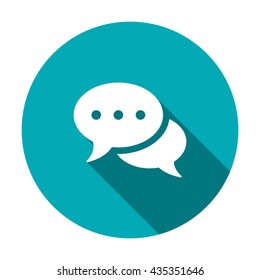 Speech bubbles Icon  isolated vector flat design