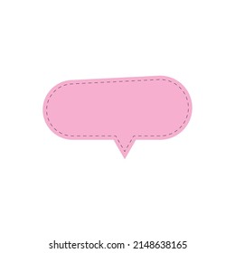 icono de burbujas de voz en rosa. vector de símbolo de chat