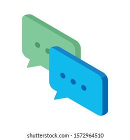 speech bubbles icon over white background, vector illustration