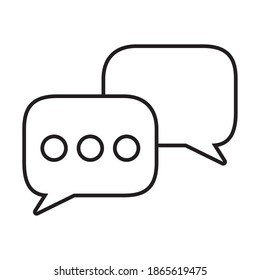 speech bubbles icon over white background, line style, vector illustration