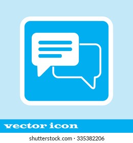 Speech bubbles icon. pictograf icon or chat. blue icon.