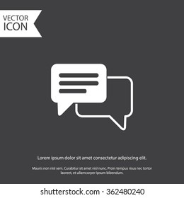 Speech bubbles icon. pictograf icon or chat