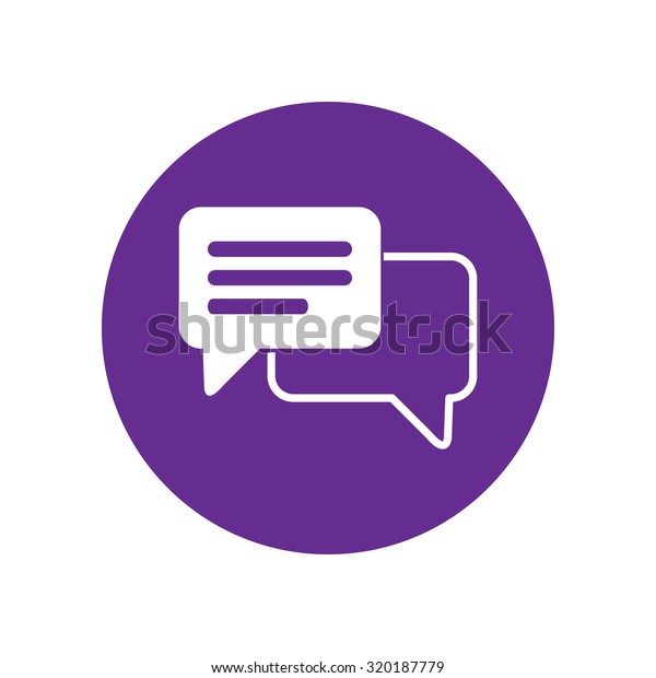 Speech Bubbles Icon Pictograf Icon Chatviolet Stock Vector Royalty Free