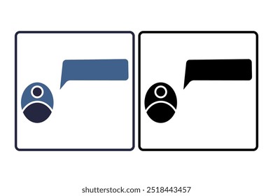 Icono de burbujas de discurso. Adecuado para Sitio web, App, interfaces de usuario. estilo de icono sólido