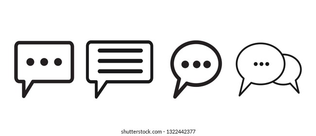 speech bubbles icon set