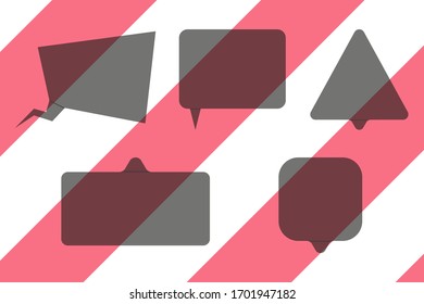 Speech bubbles icon set. Vector illustration in flat design