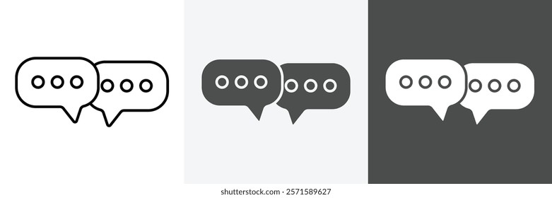 Speech bubbles icon set set vector art