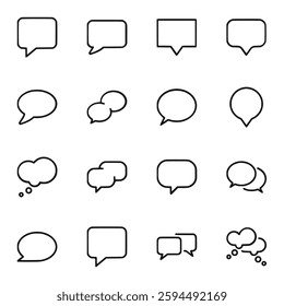 Speech Bubbles icon set vector illustration