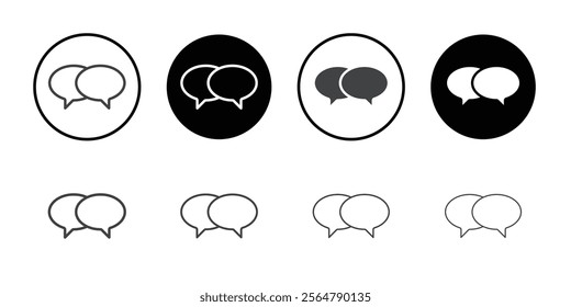 Speech bubbles icon simple vector symbol