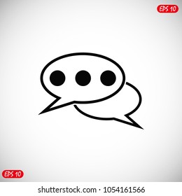 Speech bubbles icon, stock vector illustration flat design style