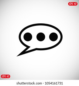 Speech bubbles icon, stock vector illustration flat design style