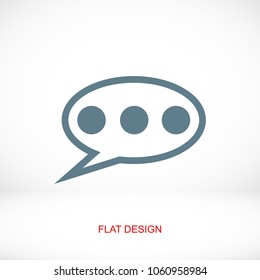 Speech bubbles icon, stock vector illustration flat design style