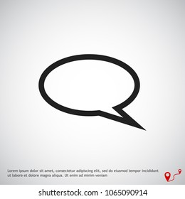 Speech bubbles icon, stock vector illustration flat design style