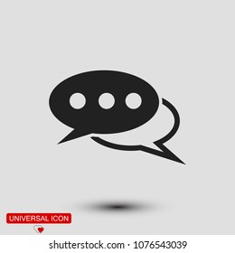 Speech bubbles icon, stock vector illustration flat design style