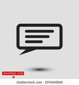 Speech bubbles icon, stock vector illustration flat design style